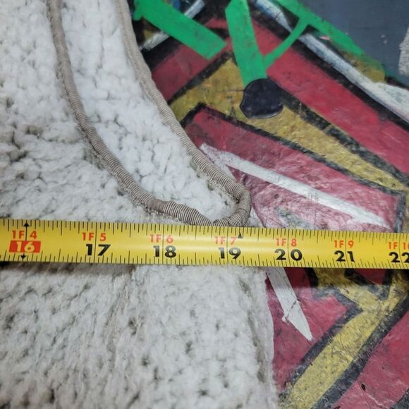 Thread + Supply Sherpa Fleece thick ivory vest - zip-up, pockets, size large - Picture 5 of 9